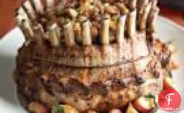 Friptură De Coroană De Porc Cu Umplutură De Mere, Afine Și Pecan