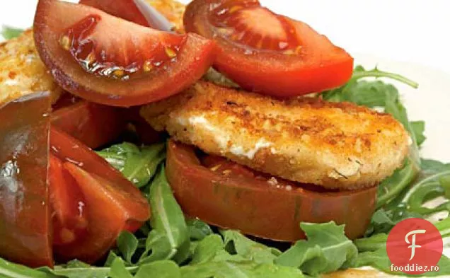 Rucola pentru copii cu roșii și brânză de capră