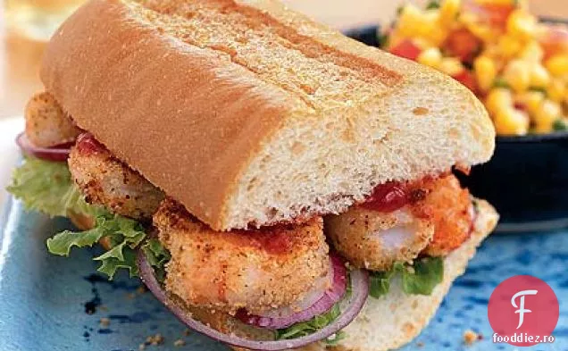 Po ' Boy de creveți cu Ketchup picant