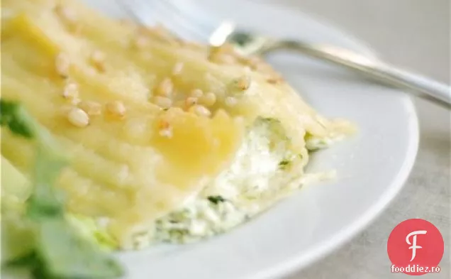Rucola Și Mazăre Manicotti Cu Nuci De Pin Prăjite