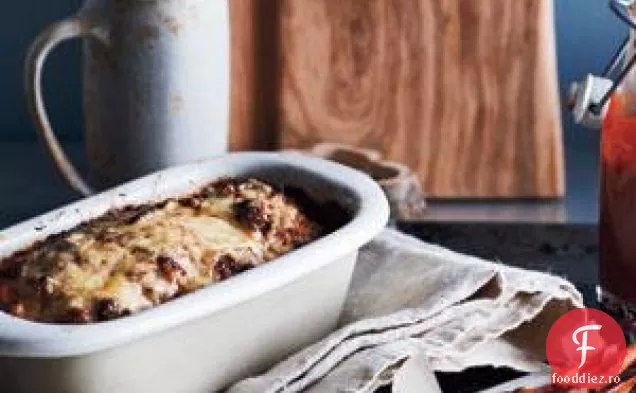 Bacon-gruyul pâine de carne cu morcovi prăjiți și Rețetă de ceapă
