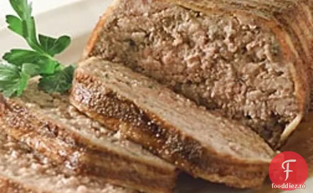 Pâine de carne învelită cu slănină