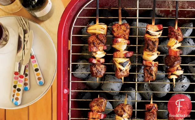 Kebab de porc și slănină