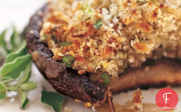 Portobellos la grătar umplut cu Mozzarella cu marinată balsamică