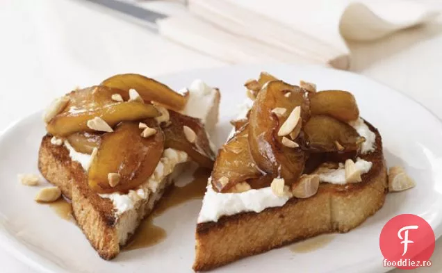 Toasturi cu Ricotta și mere calde Balsamic-Caramel