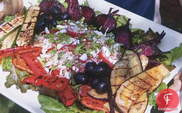 Salată De Ierburi Cu Legume Balsamice La Grătar