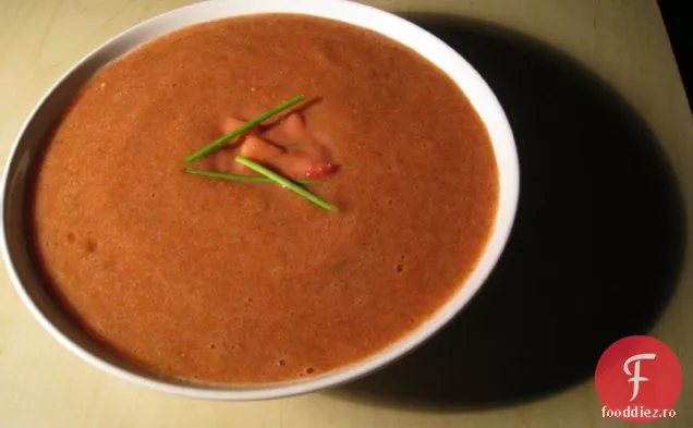 Gazpacho De Căpșuni Cu Compot Balsamic De Căpșuni