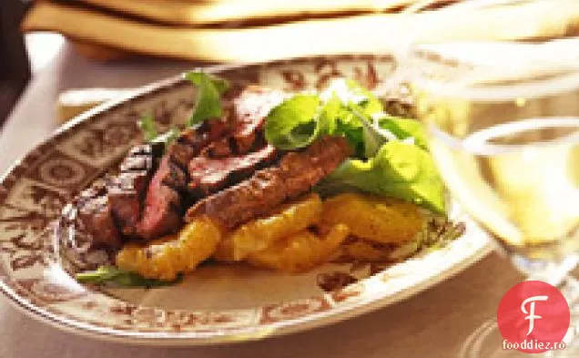 Carne De Vită Prăjită Și Portocale Cu Rucola