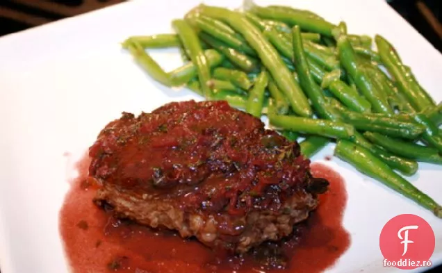 Filet Mignon cu sos pan Madeira cu muștar și hamsii