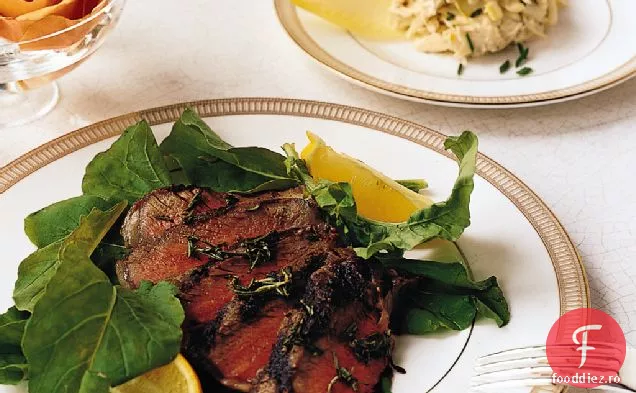 Friptură de coastă arsă cu rucola