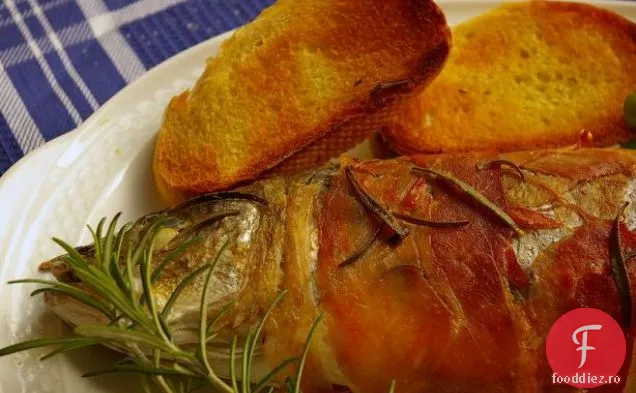 Biban De Mare Învelit Cu Slănină