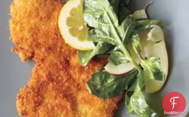 Cotlete De Porc Cu Rucola Și Salată De Mere