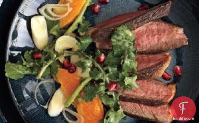 Friptură Cu Rucola Și Salată De Portocale