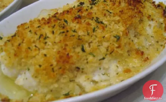 Scrod La Cuptor Cu Firimituri De Panko Cu Plante De Lămâie