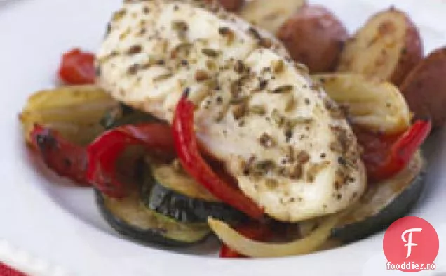 Halibut Fript Cu Sos Cald De Șalotă De Lămâie