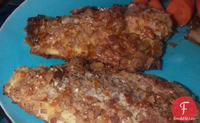 Incredibil Halibut Acoperite W / Covrigi