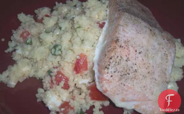 File de somon peste cuscus