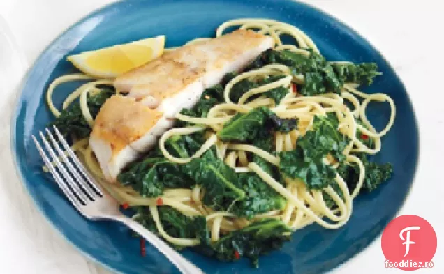 Linguine cu Kale și Cod
