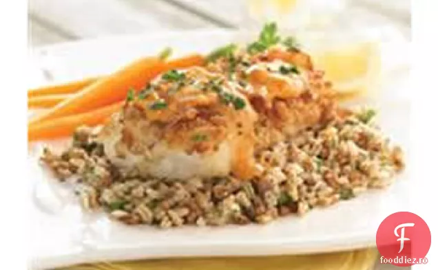 Covrig Crusted Cod cu sos de caise Dijon