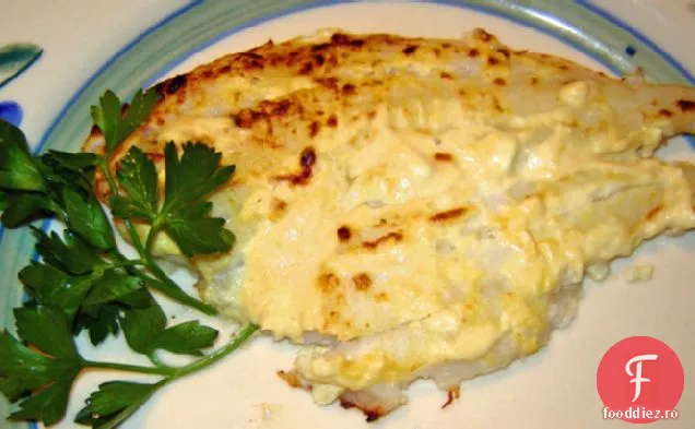 Flounder Cu Crustă De Parmezan