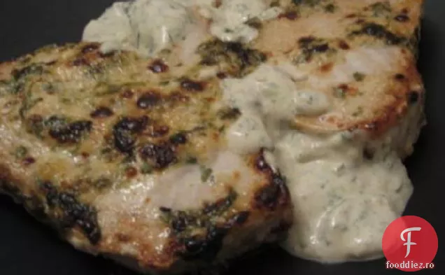 Halibut La Grătar Cu Cremă De Coriandru