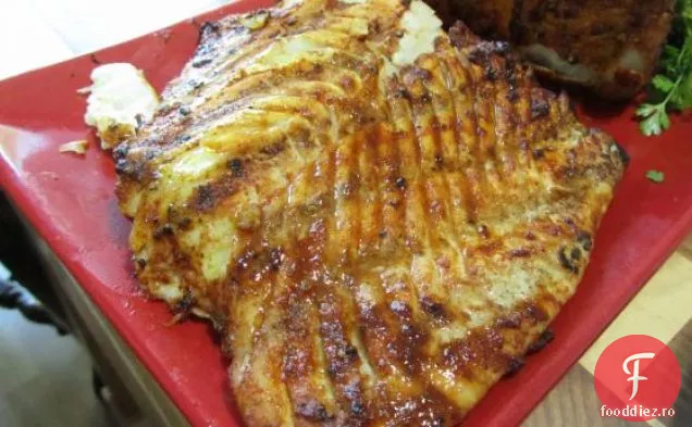 Halibut fript cu lămâie și ierburi