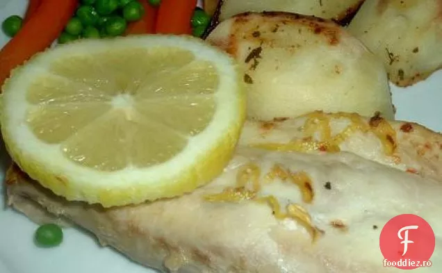 Halibut-Stil Mediteranean