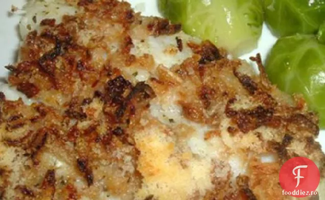 Crunch De Ceapă De Halibut