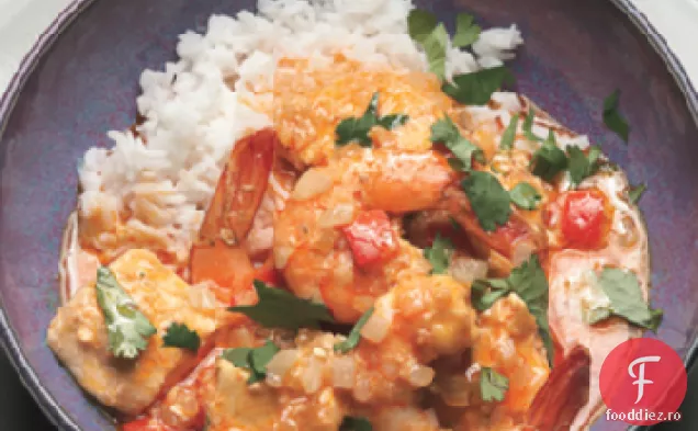 Curry De Halibut De Creveți Thailandezi