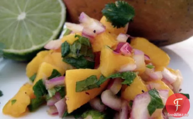 Teriyaki mahi mahi la grătar cu Salsa de Mango