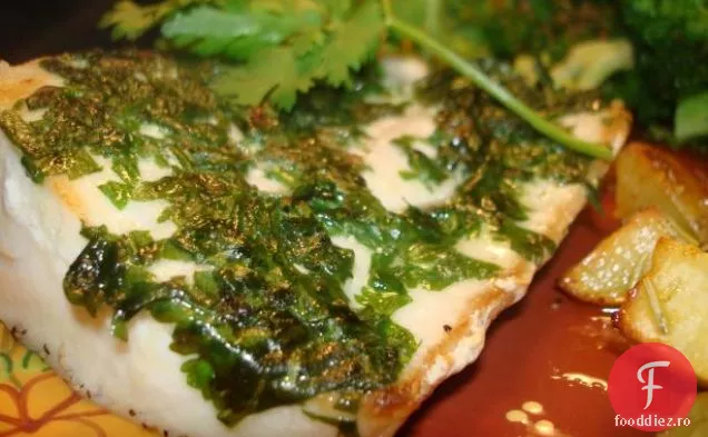 Mahi mahi braconat (cu ciuperci și caise)