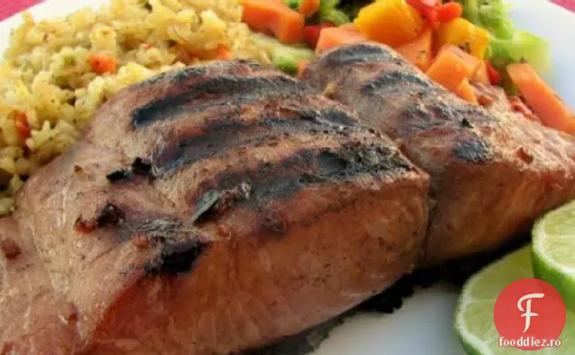 Fileuri de Mahi Mahi la grătar Bek în marinată de ghimbir de soia (Oamc)