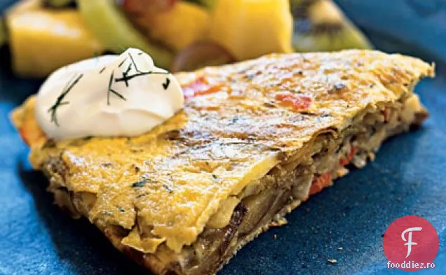 Tortilla de somon afumat și mărar