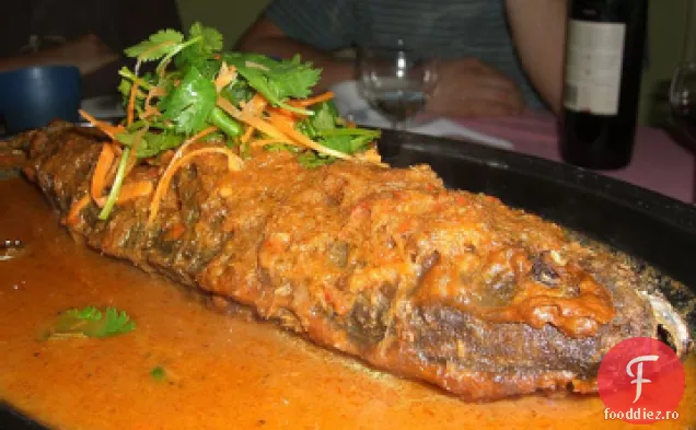 Somon prăjit cu Curry roșu thailandez și Bok Choy