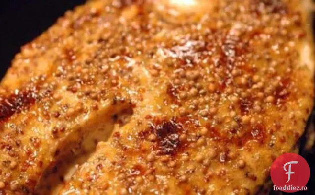 Somon La Grătar Cu Glazură De Muștar Dilled