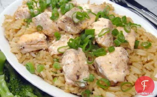 Pilaf De Somon Cu Ceapă Verde