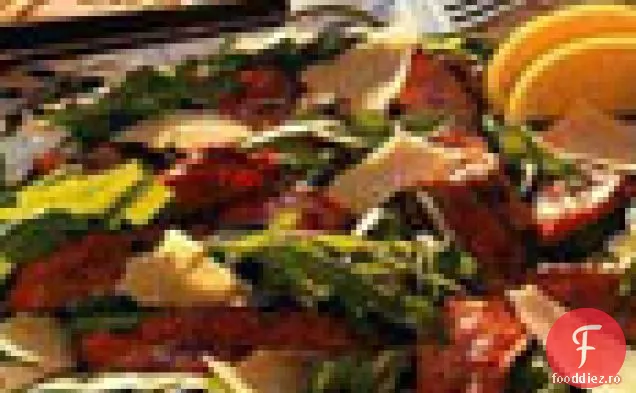 Friptură la grătar cu rucola și parmezan ras