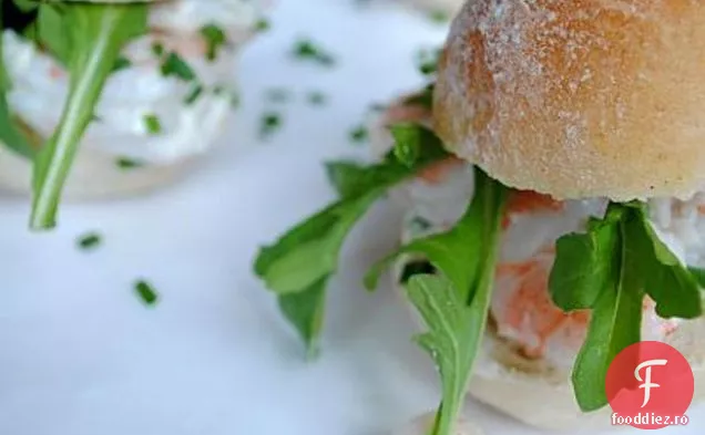 Rulouri De Creveți Cu Arpagic De Lămâie Mayo Și Rucola