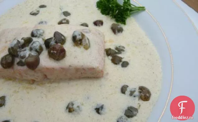 Somon South Beach Cu Sos Cremos De Lămâie Cu Conținut Scăzut De Carbohidrați