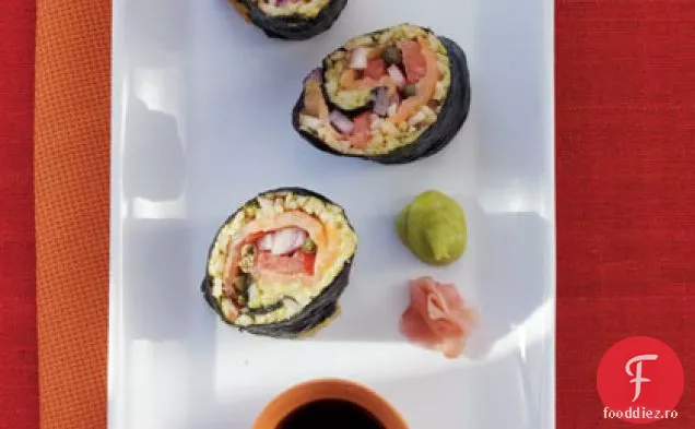 Rulouri De Mână Cu Somon Afumat Și Avocado