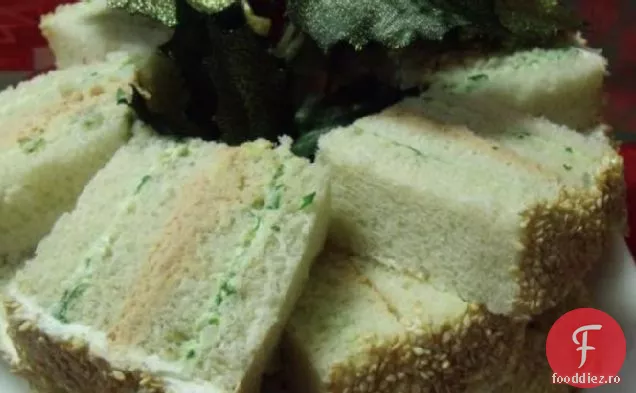 Sandvișuri cu ceai de somon afumat și Scallion