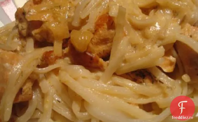 Capellini cu sos de somon și lămâie-mărar-vodcă