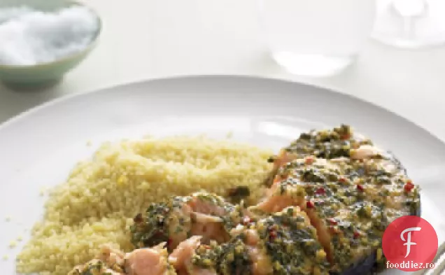 Fripturi de somon marinate cu cuscus