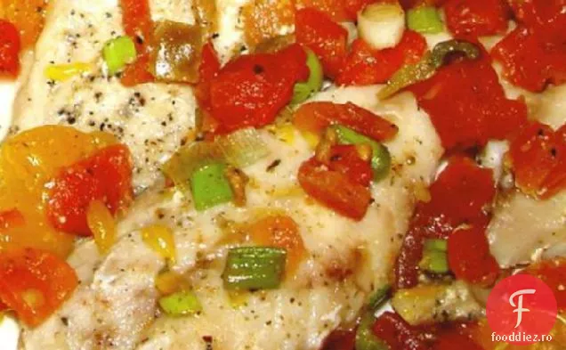 Snapper Roșu La Cuptor Cu Topping De Citrice-Roșii