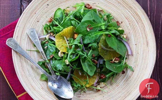 Salată de portocale-rucola-spanac