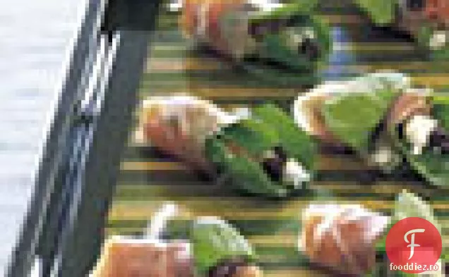 Gorgonzola învelită cu prosciutto cu rucola