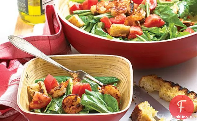 Salată de creveți și Rucola la grătar