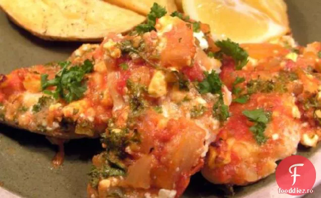 Fileuri De Tilapia Prăjite Grecești (Cu Conținut Scăzut De Grăsimi)