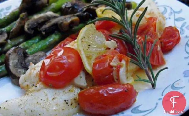 Folie-Pachet Tilapia Cu Lămâie, Rozmarin Și Roșii