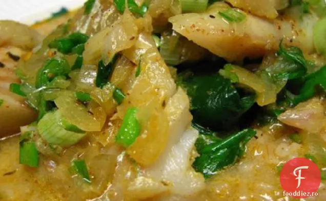 Tilapia În Stil Thailandez Cu Bulion De Nucă De Cocos-Curry